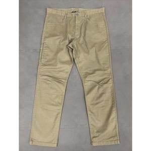 North Face Casual Pants Chino Straight Leg Pants Men Size 36 Green Linen Like FS